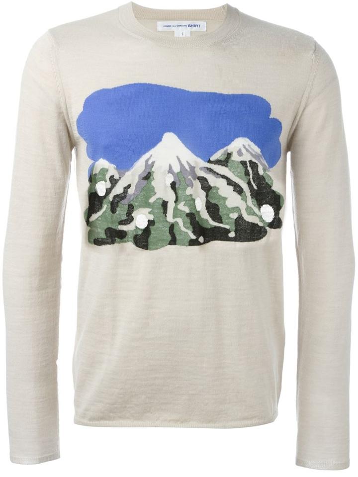 Comme Des Garçons Shirt Mountain Intarsia Jumper
