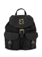 Fendi Pre-owned Ff Logo Backpack - Black