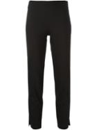 Brunello Cucinelli Slim Cropped Trousers, Women's, Size: 42, Black, Cotton/spandex/elastane
