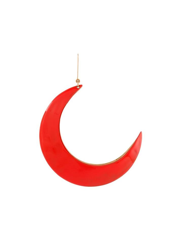 Stella Mccartney Moon Shape Earring, Women's, Red