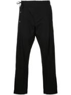 Takahiromiyashita The Soloist Raw Cut Cropped Trousers - Black