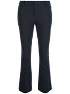 Derek Lam 10 Crosby Kick Flare Tailored Trousers, Women's, Size: 6, Blue, Cotton