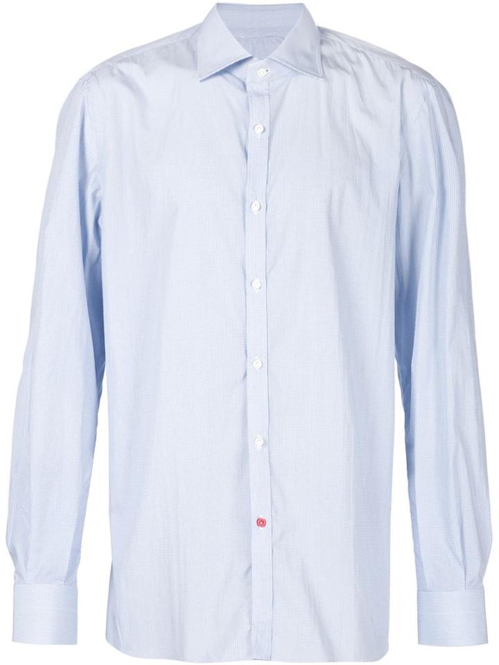 Isaia Cutaway Collar Shirt, Men's, Size: 16 1/2, White, Cotton