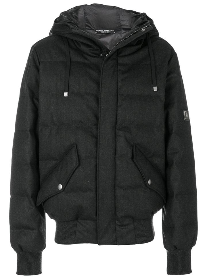Dolce & Gabbana Hooded Padded Jacket - Black