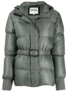 Kenzo Belted Short Quilted Jacket - Green