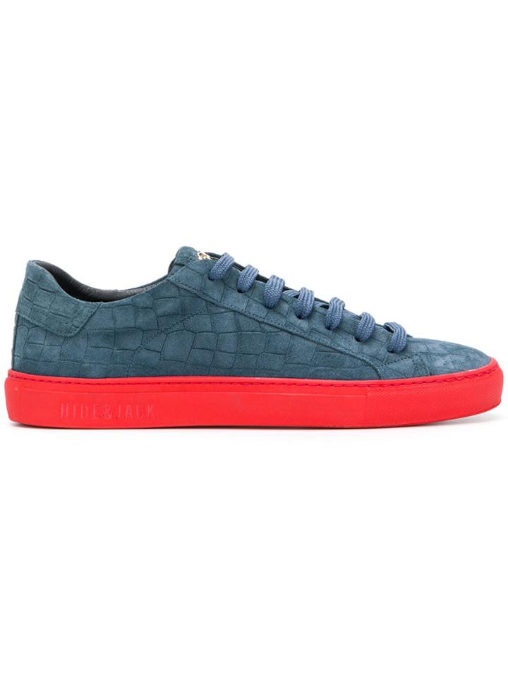 Hide & Jack Contrast Sole Sneakers - Blue
