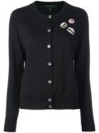 Sequin Patch Cardigan - Women - Wool - M, Black, Wool, Marc Jacobs