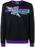 Versace Jeans Printed Logo Sweatshirt - Black