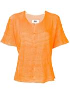 Mm6 Maison Margiela Loose Fit Top - Orange