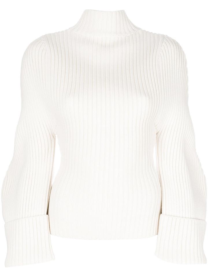 Jacquemus Knitted Fitted Top - Nude & Neutrals