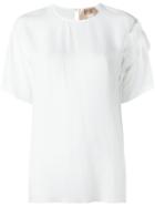 No21 Ruffled Sleeve T-shirt