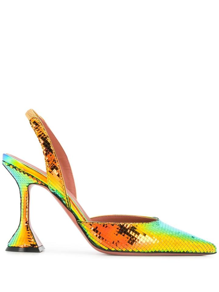 Amina Muaddi Holly Laser Pumps - Green