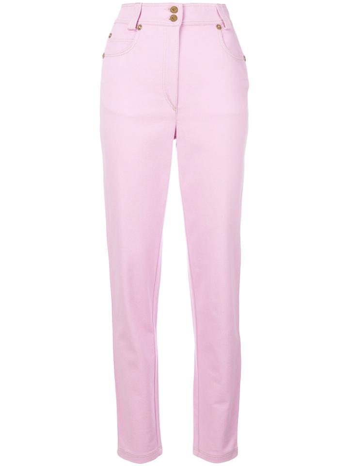 Versace Slim-fit Jeans - Pink & Purple