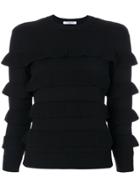 Vivetta Ruffle Trim Knitted Top - Black