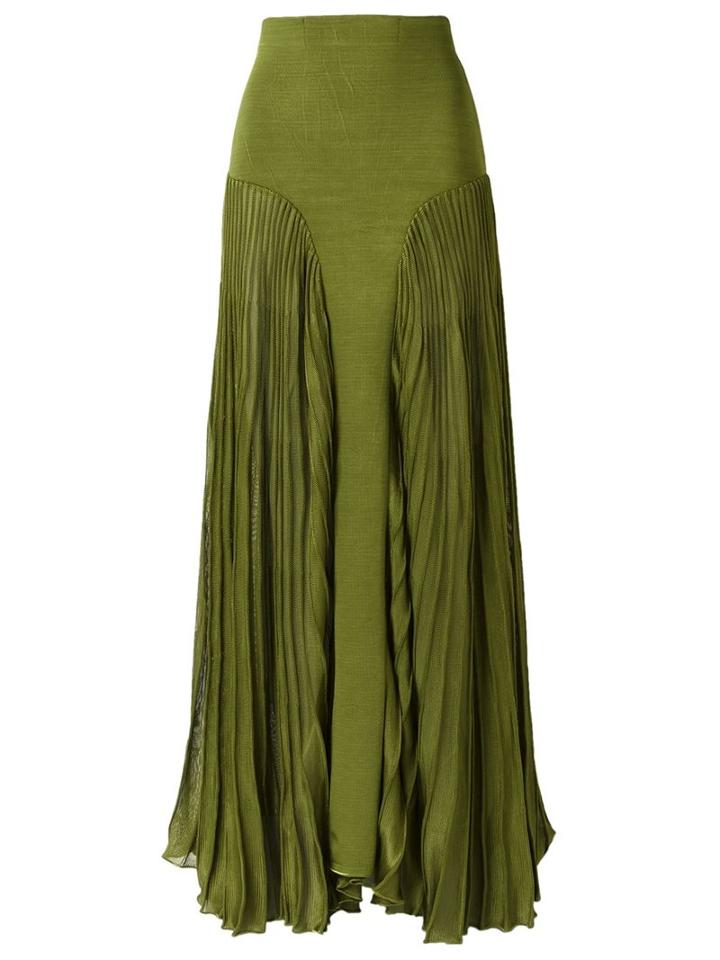 Andrea Bogosian Long Knit Skirt, Women's, Size: P, Green, Polyamide/spandex/elastane/viscose
