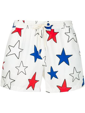 Nos Beachwear Star Swim Shorts - White