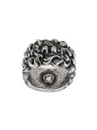 Gucci Lion Mane Ring With Crystal - Silver