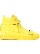 Giuseppe Zanotti Design Trix Hi-top Sneakers, Men's, Size: 39, Yellow/orange, Rubber/calf Leather