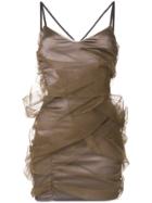 Y / Project Tulle Wrapped Mini Dress - Nude & Neutrals
