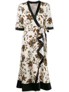 Tory Burch Wrap Floral Dress - White