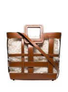 Staud Shirley Shearling Leather Tote Bag - Brown