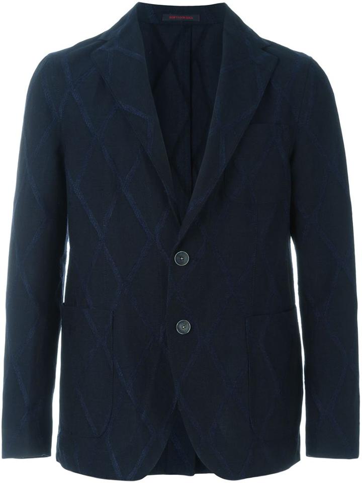 The Gigi Angie Blazer, Men's, Size: 50, Blue, Linen/flax/cotton/silk/viscose