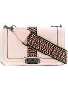 Rebecca Minkoff - Quilted Aztek Print Crossbody Bag - Women - Calf Leather/polyester - One Size, Pink/purple, Calf Leather/polyester