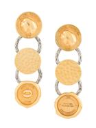 Sonia Rykiel Medal Drop Earrings - Metallic