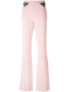 Pardens Flared Trousers - Pink & Purple