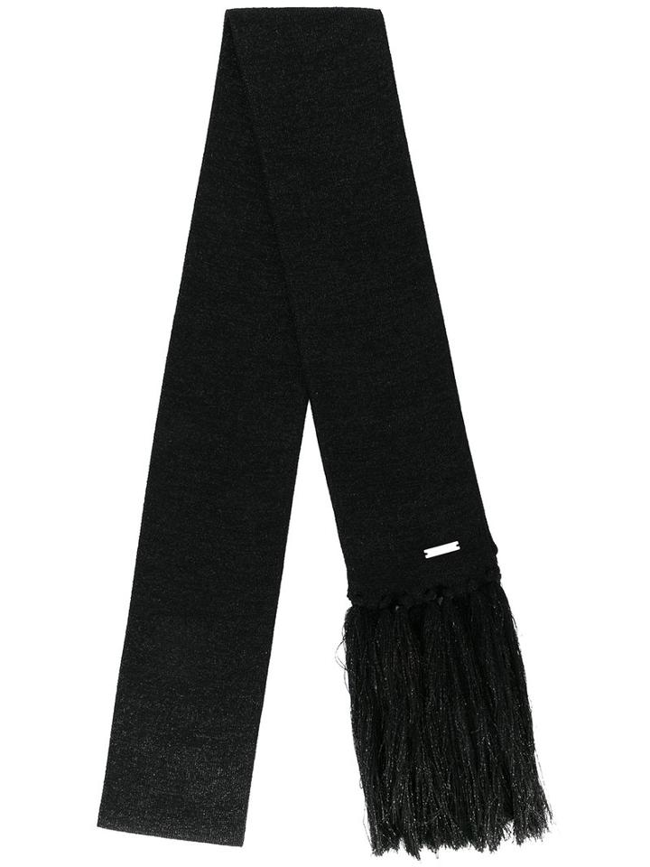 Dsquared2 - D2 Knit Scarf - Women - Cotton/polyester/viscose - One Size, Black, Cotton/polyester/viscose