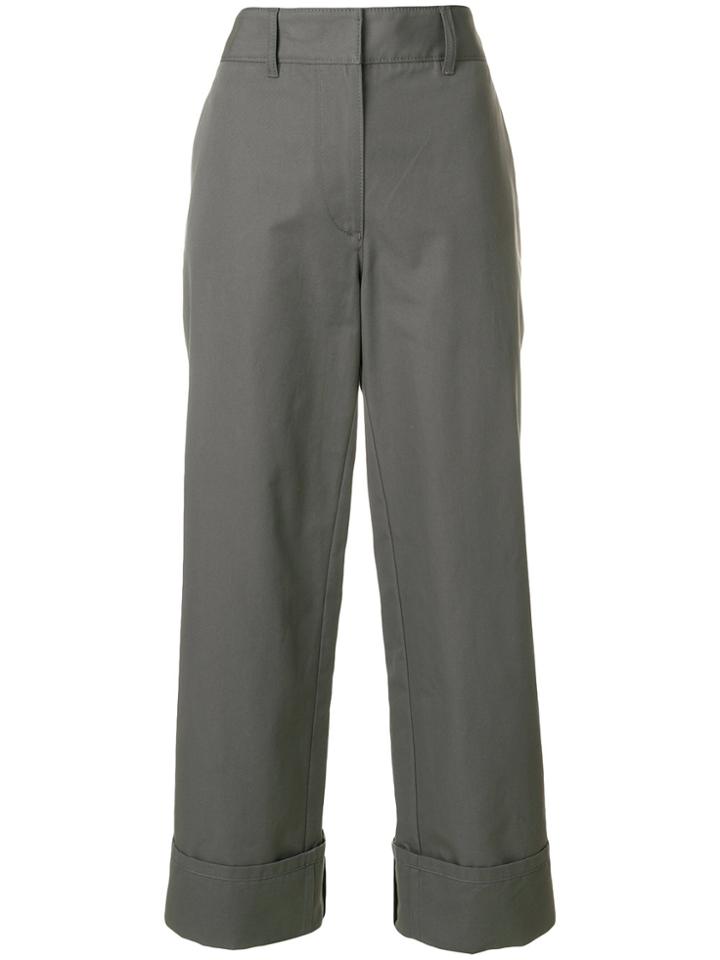 Prada Turn-up Hem Trousers - Grey