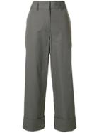 Prada Turn-up Hem Trousers - Grey