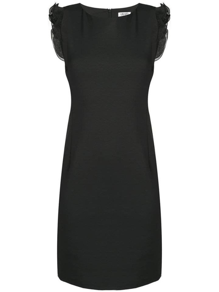 Liu Jo Ruffle Trim Sleeveless Dress - Black