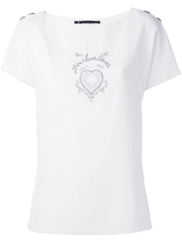 Jean Louis Scherrer Pre-owned Heart Motif Top - White