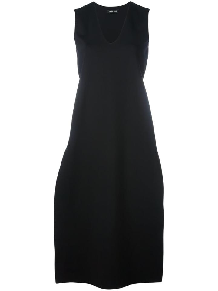 Twin-set V-neck Dress, Women's, Size: Medium, Black, Polyamide/spandex/elastane