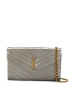 Saint Laurent Ysl Chain Wallet Crossbody Bag - Gold