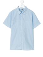 Karl Lagerfeld Kids - Shortsleeved Shirt - Kids - Cotton - 16 Yrs, Blue