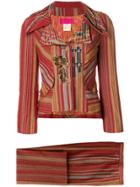Christian Lacroix Vintage Striped Jacket And Trouser Set - Multicolour