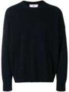 Ami Paris Crewneck Oversized Sweater - Blue