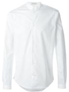 Melindagloss Mandarin Collar Shirt, Men's, Size: 40, White, Cotton