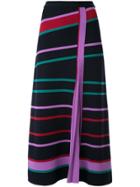 Gabriela Hearst Striped Pleated Panel Skirt - Blue