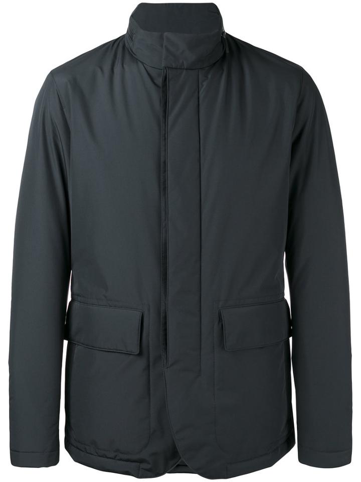 Boss Hugo Boss High Neck Rain Jacket, Men's, Size: 52, Blue, Polyester/polyamide