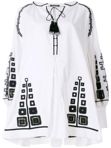 W.gibbs Bead Embroidered Dress - White