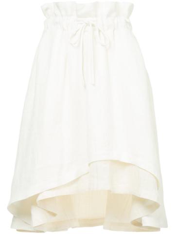 Aleksandr Manamïs Drawstring Flared Skirt - White