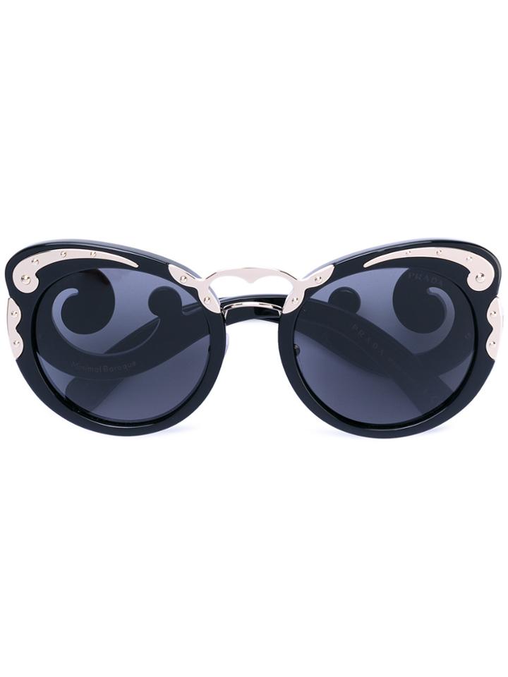 Prada Eyewear 'minimal Baroque' Sungasses - Black