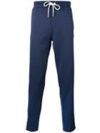 Moncler - Drawstring Track Pants - Men - Cotton/polyamide - M, Blue, Cotton/polyamide