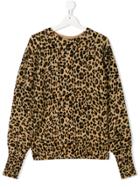 Les Coyotes De Paris Leopard Pattern Jumper - Brown