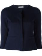 Lardini - Cropped Jacket - Women - Cotton/acetate/pbt Elite - 38, Blue, Cotton/acetate/pbt Elite