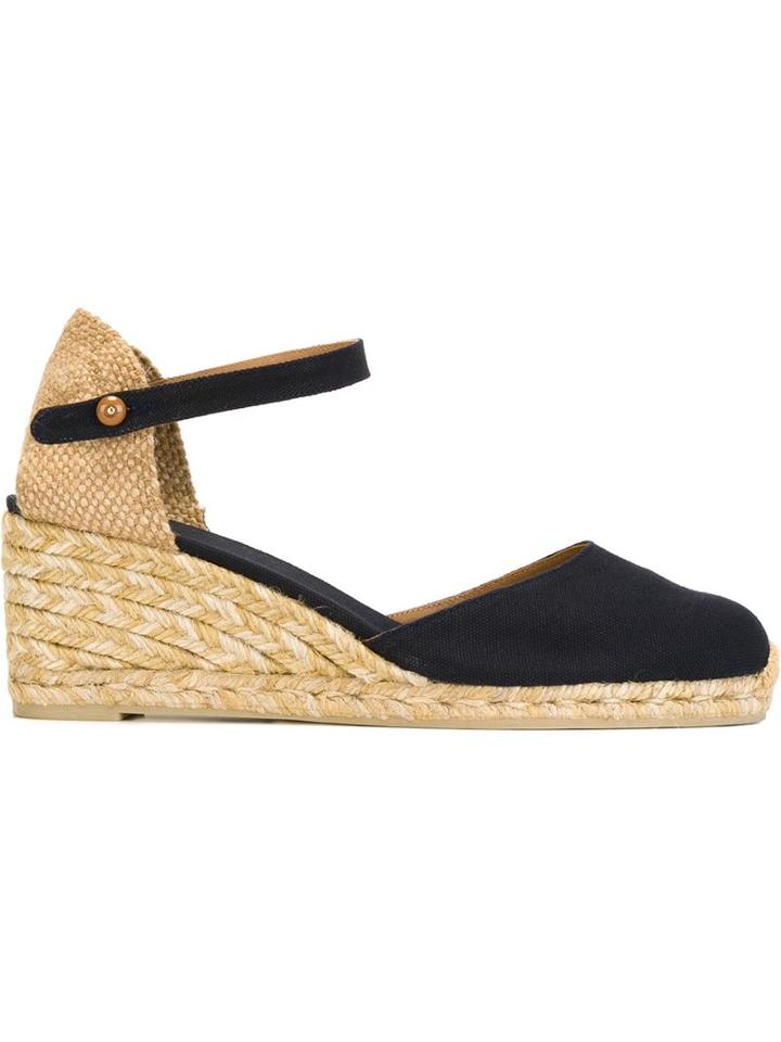 Castañer Wedge Espadrilles, Women's, Size: 40, Blue, Cotton/leather/rubber