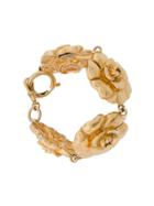Chanel Vintage Camelie Flower Bracelet - Metallic